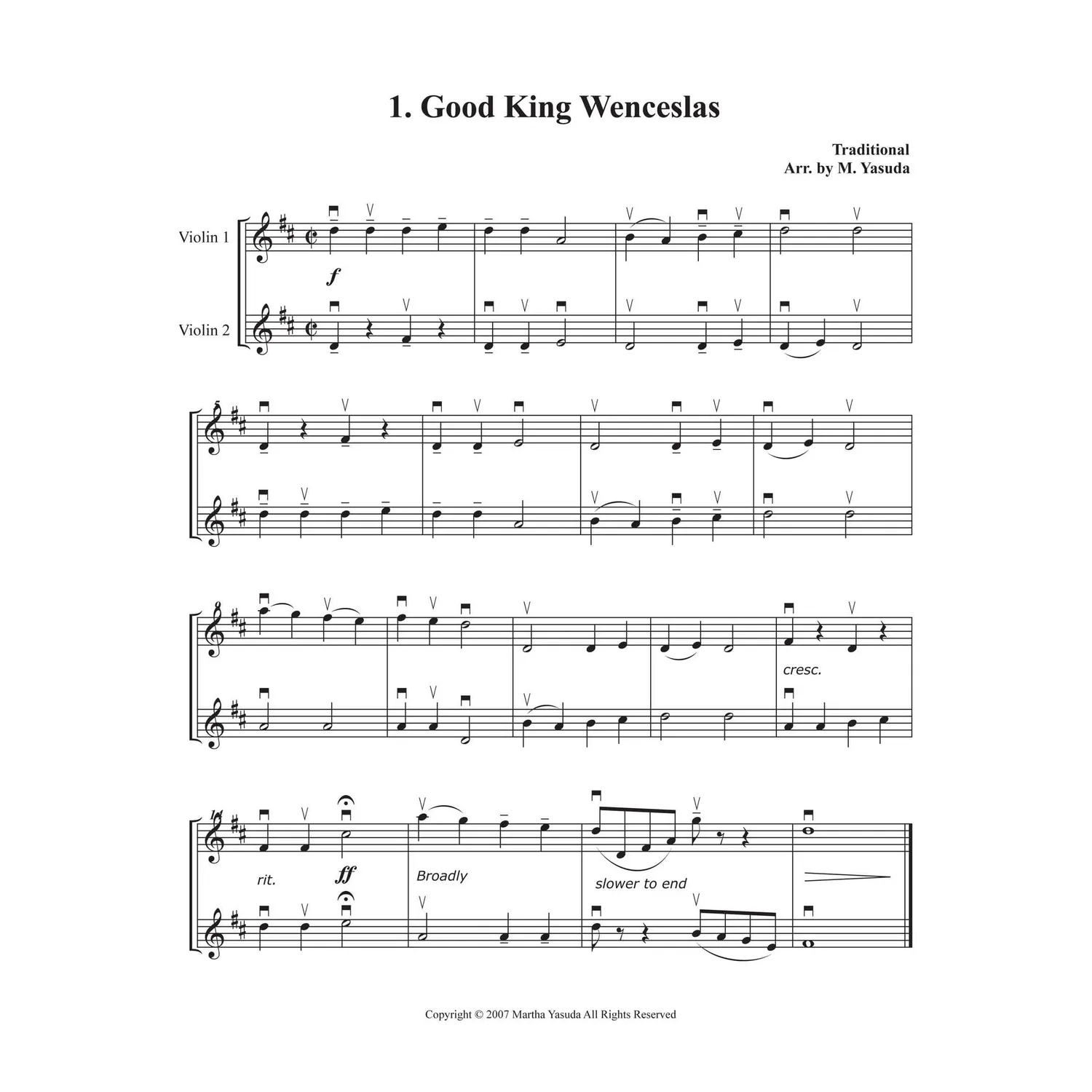 Yasuda Christmas Melodies Doppelgriff Noten Violine Vol.1