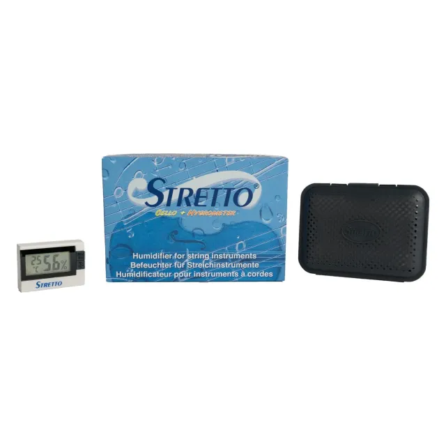 Stretto Befeuchter mit Hygrometer für Cello