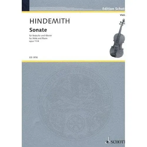 Shar Music Hindemith Sonata Op 11 No 4 Noten Viola Klavier Schott