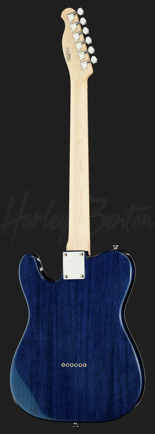 Harley Benton Classic TE-90QM E-Gitarre Trans Blue F-Hole