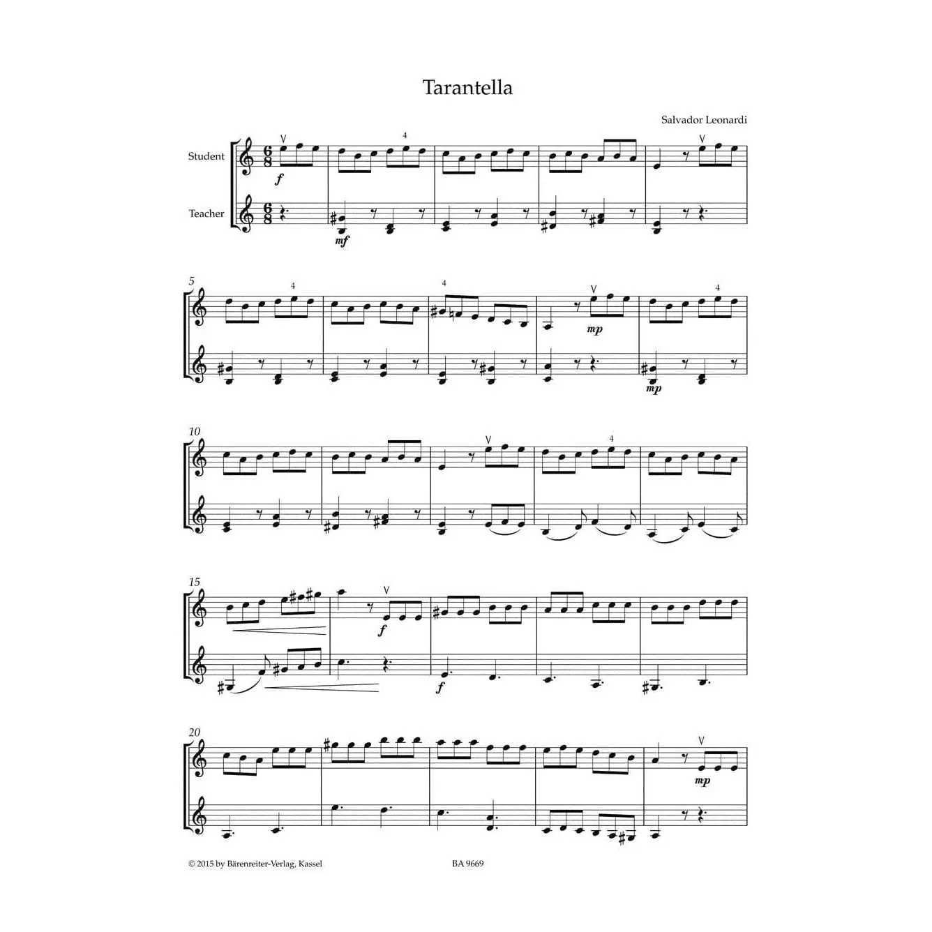 Bärenreiter Sassmannshaus Violin Recital Album 2 Noten erste Lage