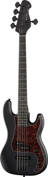 Harley Benton PJ-5 SBK E-Bass 5-saitig Satin Schwarz