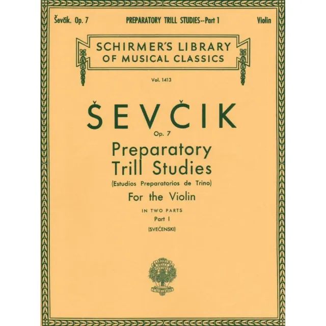 G Schirmer Sevcik Op. 7 Triller-Etüden Noten Violine