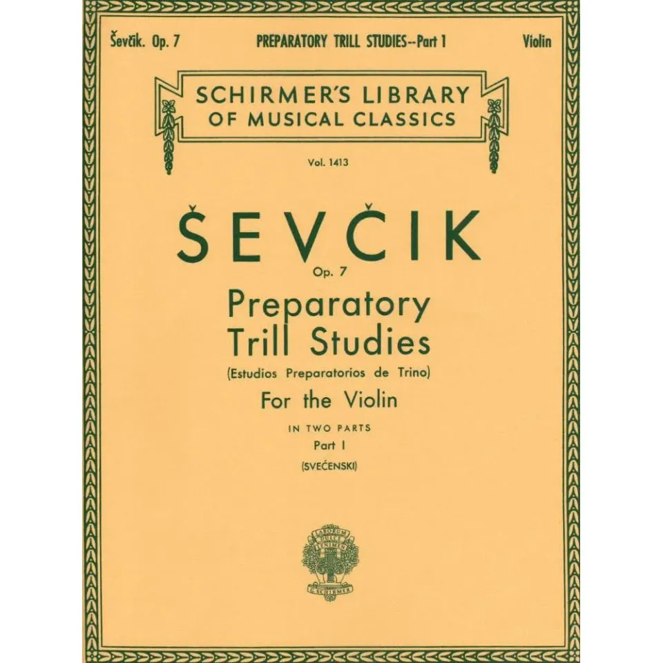 G Schirmer Sevcik Op. 7 Triller-Etüden Noten Violine