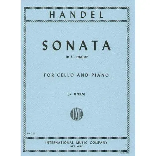 International Handel Sonata C-Dur Noten Cello Klavier