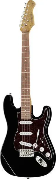 Harley Benton Classic ST-62 E-Gitarre Double-Cut Schwarz Singlecoil