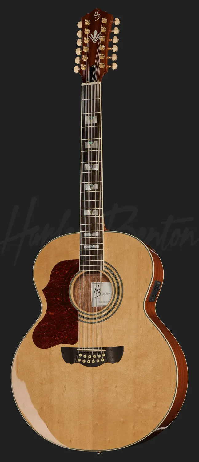 Harley Benton Custom Line CLJ-412E 12-saitige Gitarre Jumbo links natur