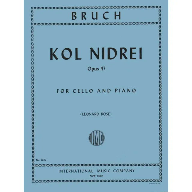 Shar Music Bruch Kol Nidrei Op.47 Noten Cello Klavier