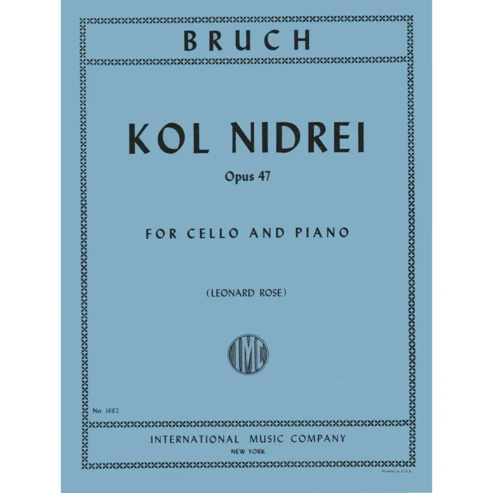 Shar Music Bruch Kol Nidrei Op.47 Noten Cello Klavier