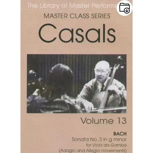 Pablo Casals Master Class Vol 13 Cello Noten