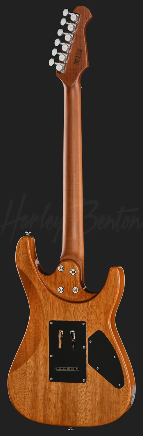 Harley Benton Fusion-IV HSH LH RW E-Gitarre Quilt Raspberry