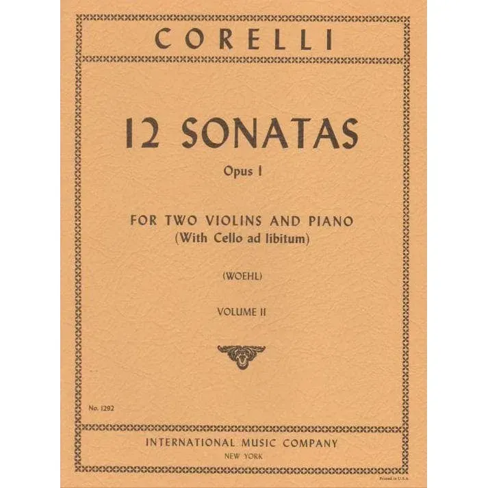International Corelli Op.1 Vol.2 Noten 2 Violinen Klavier