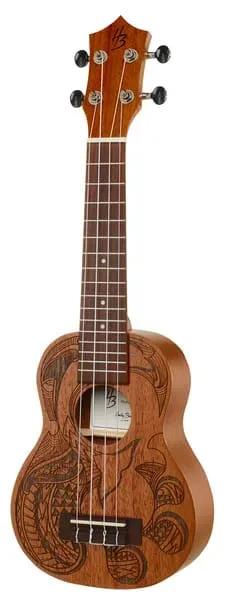 Harley Benton Hawaii Dolphin Tattoo Sopran-Ukulele Mahagoni