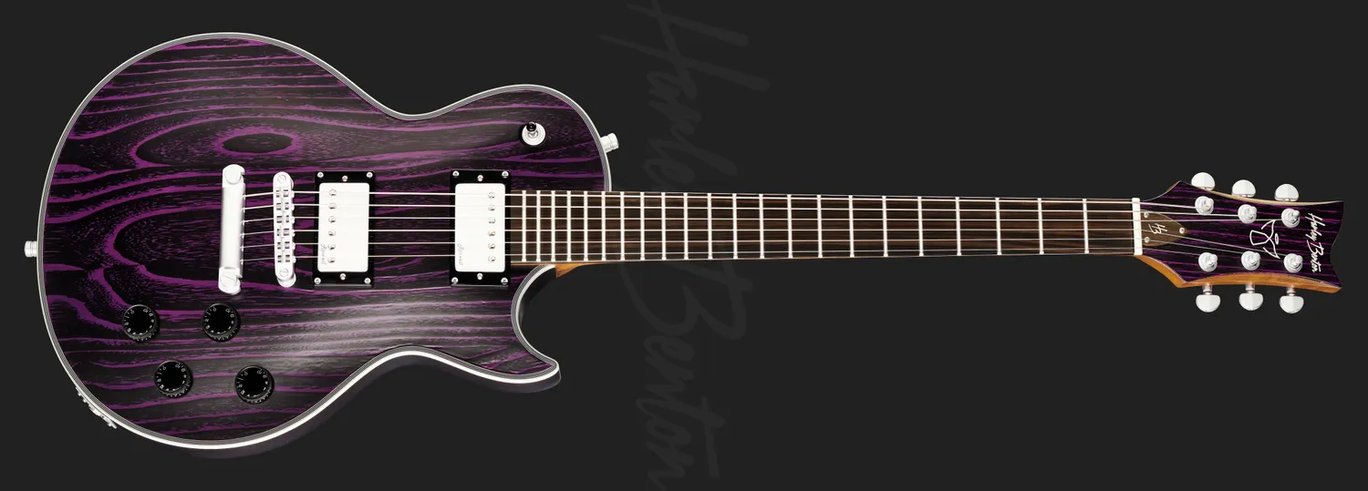 Harley Benton Agufish Custom Signature PB LTD E-Gitarre Purple Blast