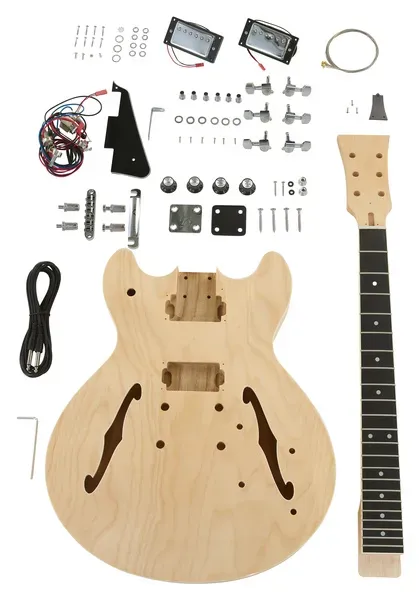 Harley Benton HB-35-Style E-Gitarren-Bausatz Semi-Hollow