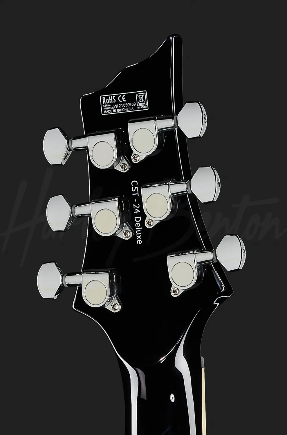 Harley Benton Deluxe Series CST-24T P90 E-Gitarre Black Flame