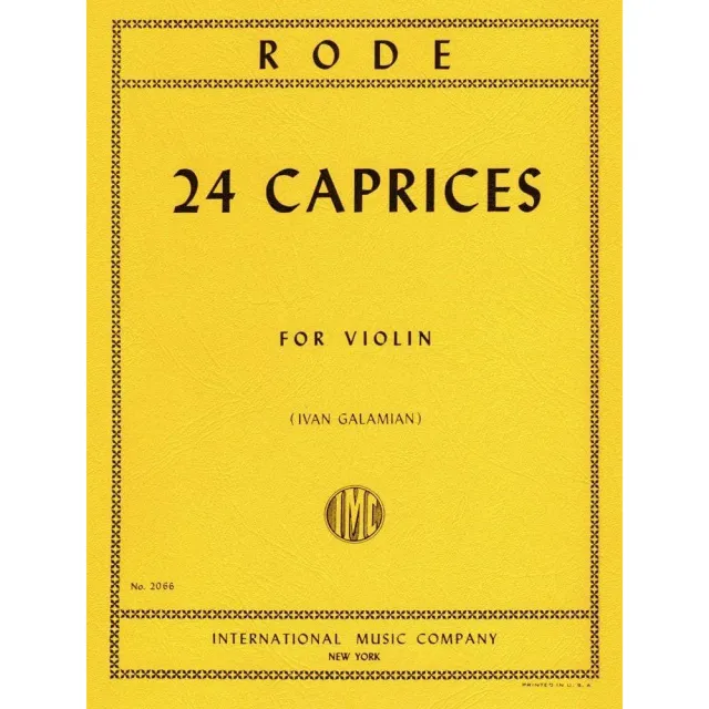International Rode 24 Caprices Violinnoten Galamian Ausgabe
