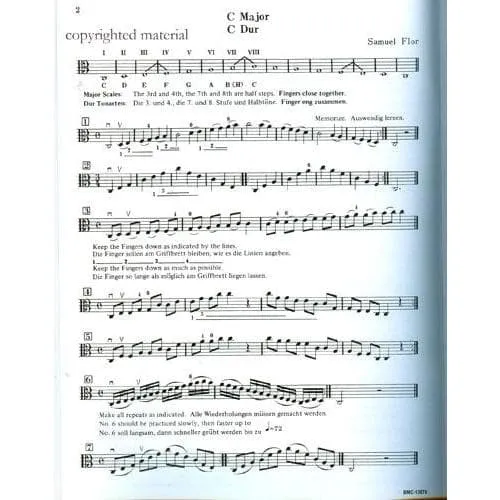Shar Music Samuel Flor Scales Viola Noten Tonleitern