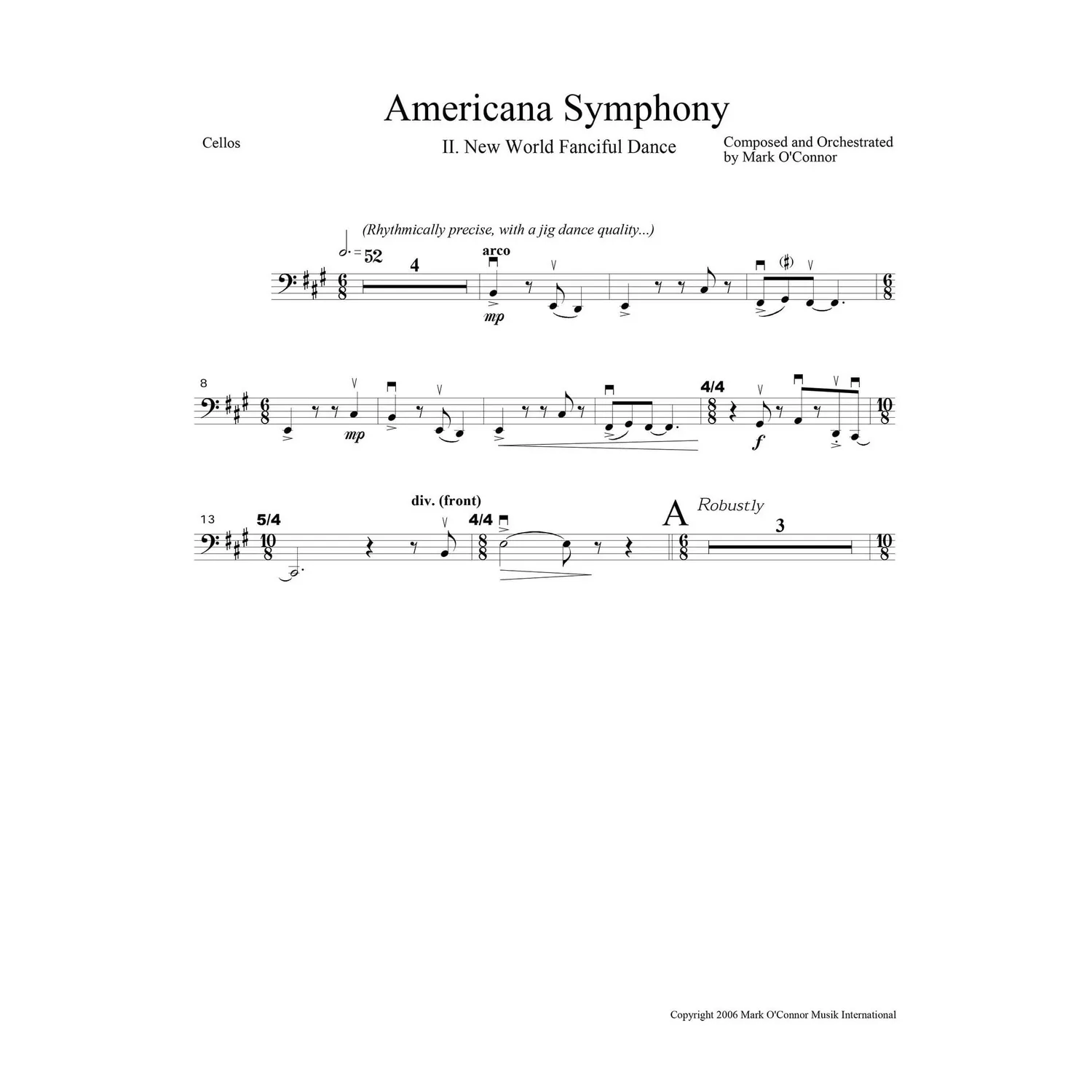 Mark O'Connor Americana Symphony Variations Streicher-Noten Download