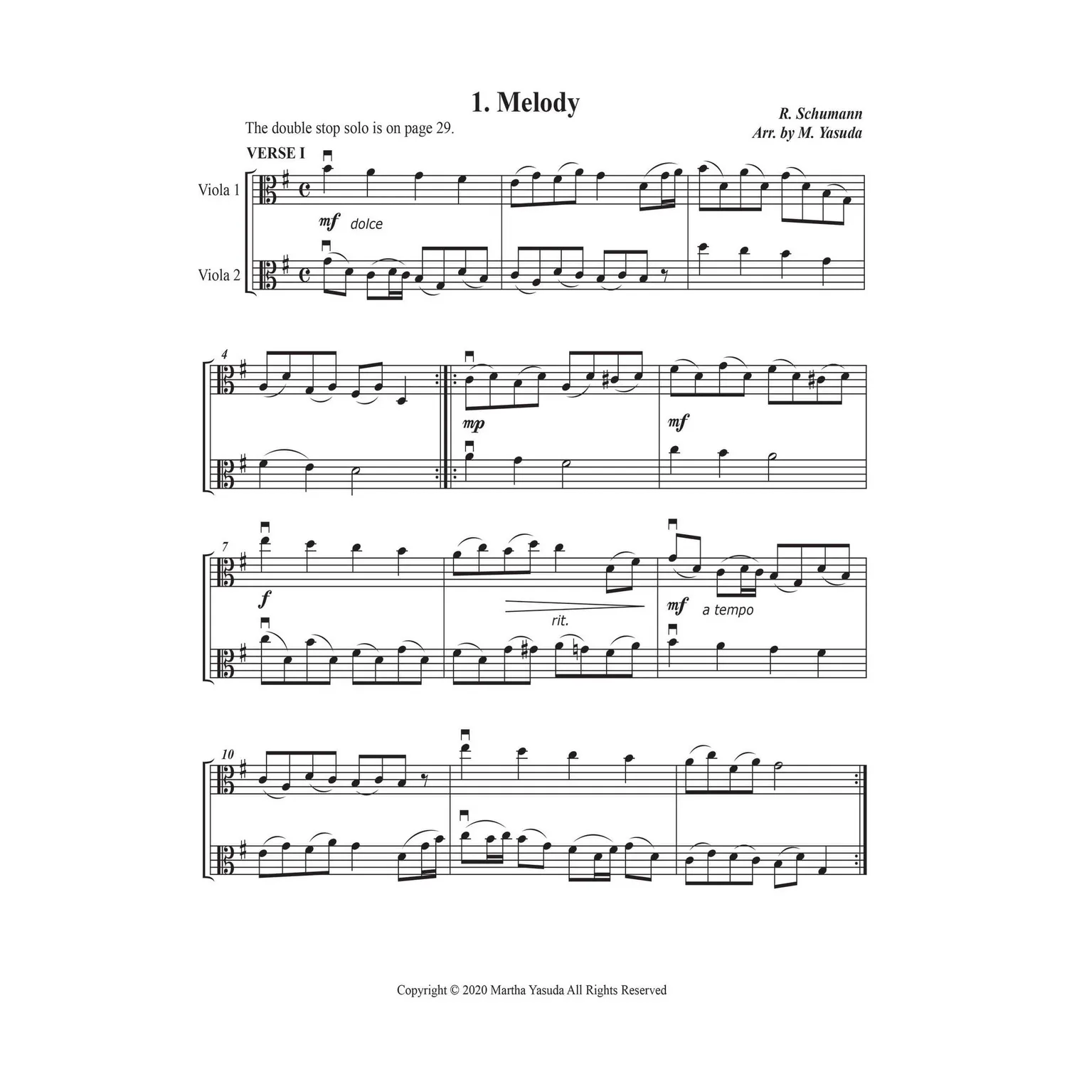 Yasuda Favorite Melodies II Bratsche Doppelgriff Download