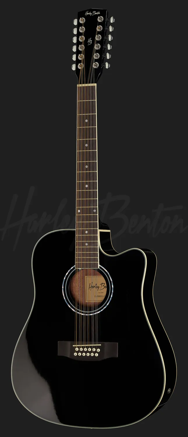 Harley Benton Custom Line D-200CE-12 Westerngitarre 12-saitig BK