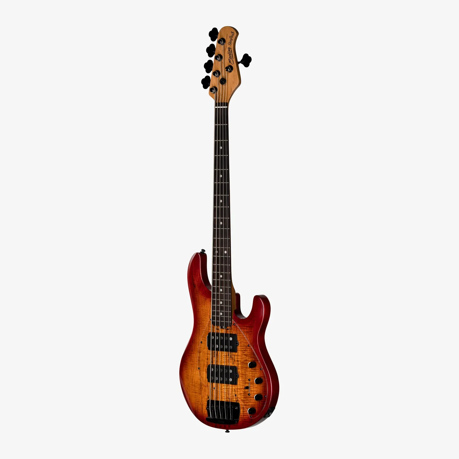 Sterling StingRay RAY35 HH E-Bass Blood Orange Burst 5-saitig