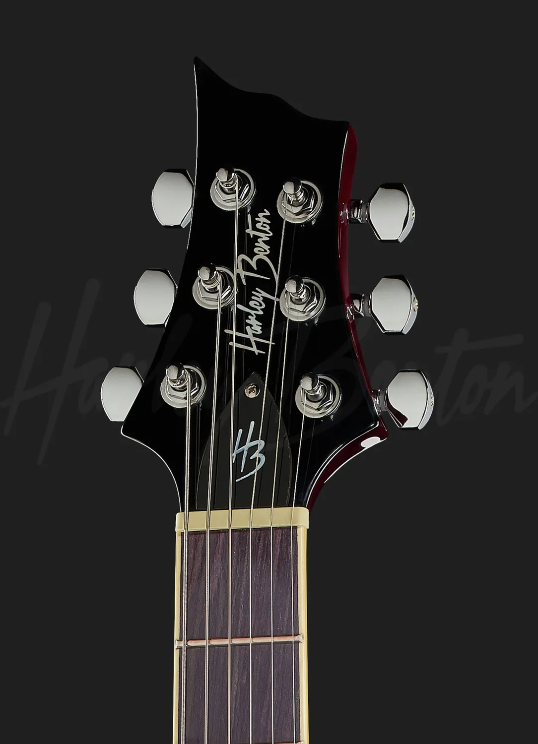 Harley Benton Deluxe CST-24 E-Gitarre Black Cherry Flame Humbucker