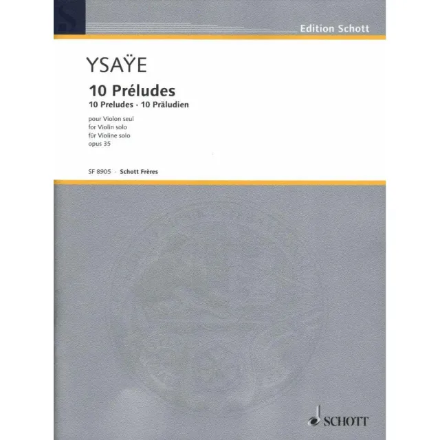 Shar Music Ysaÿe 10 Préludes op. 35 Noten Violine solo