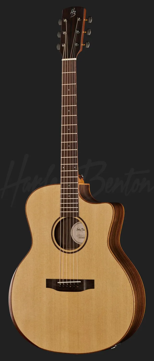 Harley Benton Custom Line CLG-70ASR CE Westerngitarre Natur vollmassiv