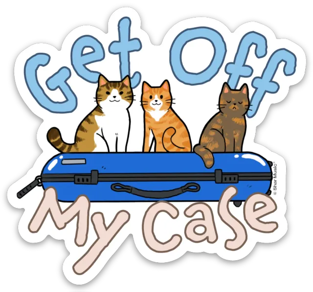 Shar Get Off My Case Sticker Katze für Koffer