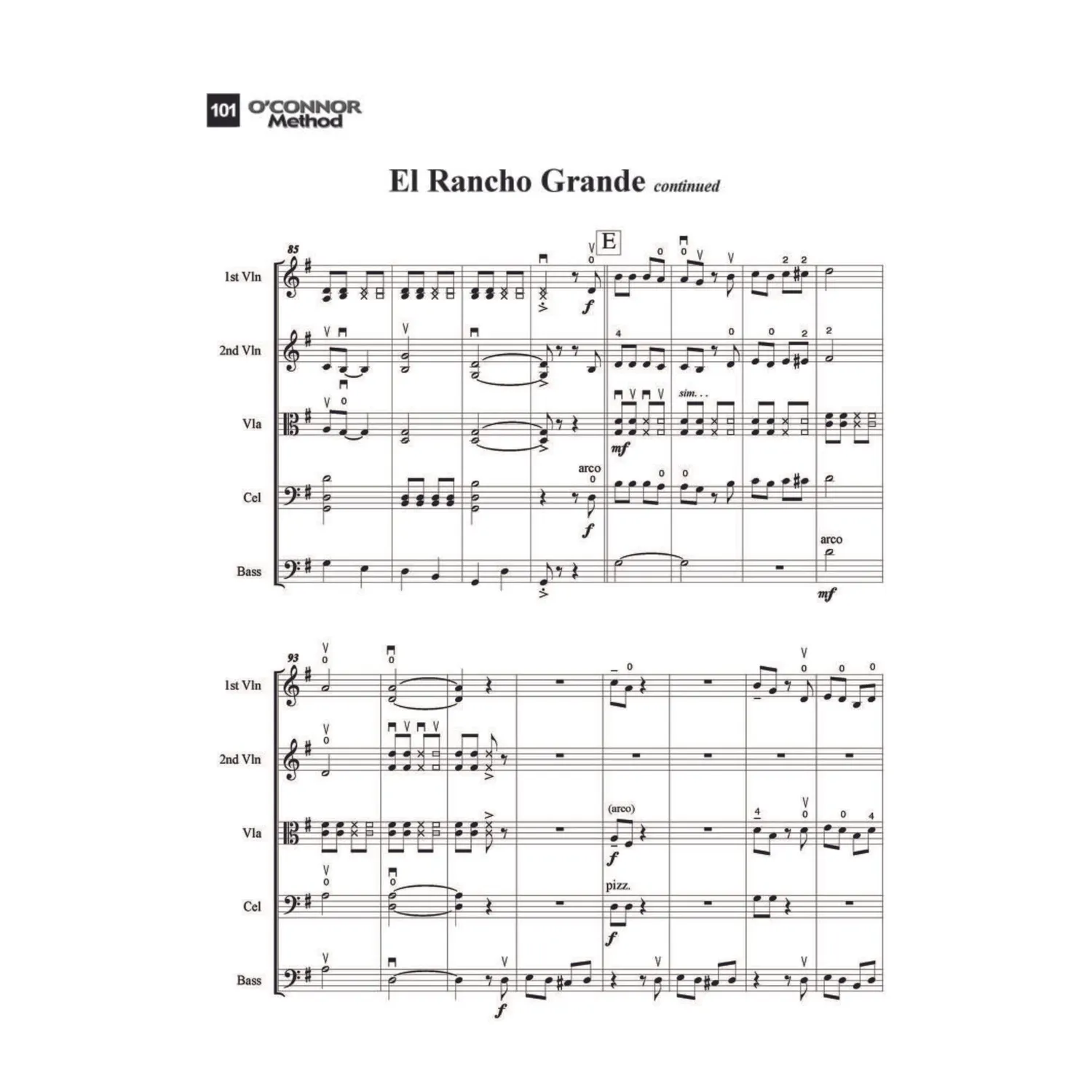 Shar Music O'Connor Method Book II Orchester-Partitur