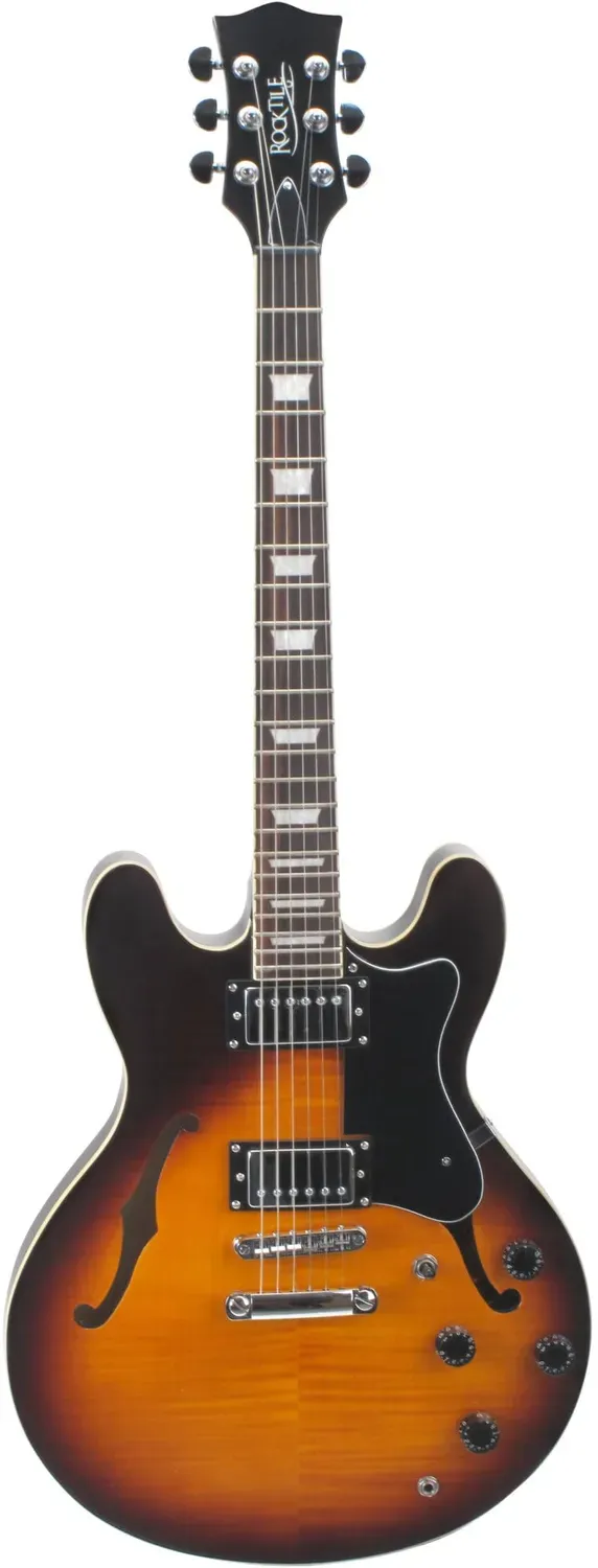 Rocktile Pro HB100-SB E-Gitarre Sunburst Semi-Hollow