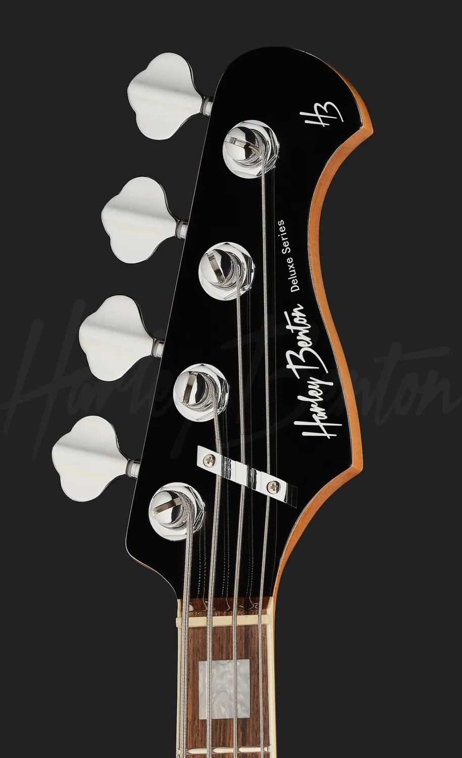 Harley Benton MV-4P E-Bass Black mit Alnico-5-Pickup