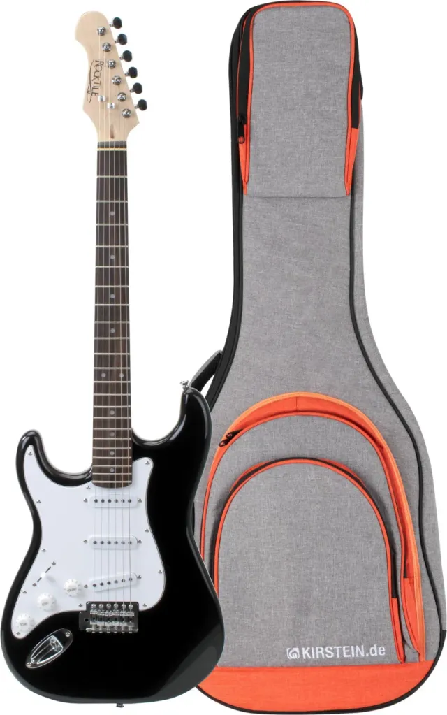 Rocktile Pro ST3 Linkshänder E-Gitarre Set Schwarz