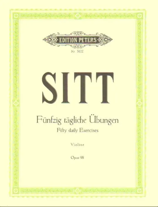 Peters Sitt 50 Daily Exercises Op. 98 Violinnoten Etüden