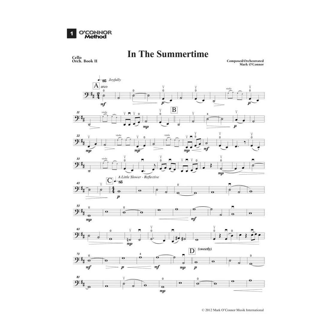 Shar Music O'Connor Method Orchestra Buch 2 Cello Noten