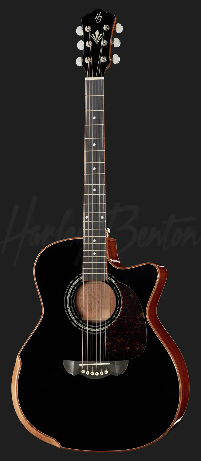 Harley Benton CLG-650SM-CE Westerngitarre schwarz