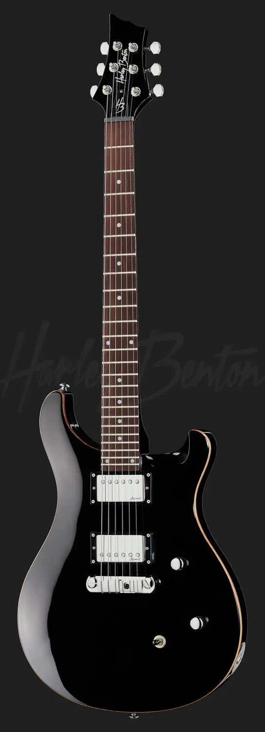 Harley Benton Deluxe CST-24 BK E-Gitarre Schwarz Humbucker