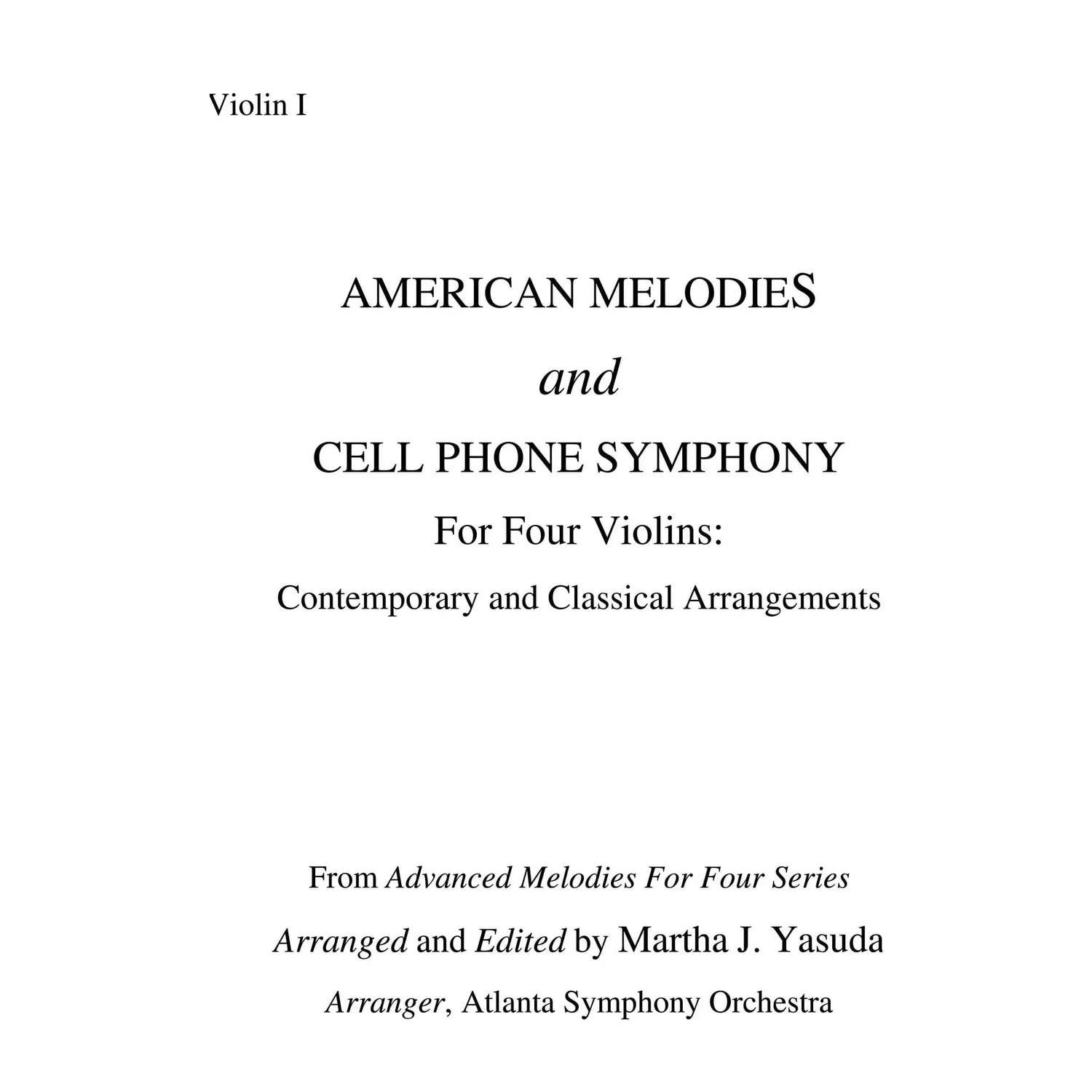 Yasuda Cell Phone Symphony Noten 4 Violinen Download