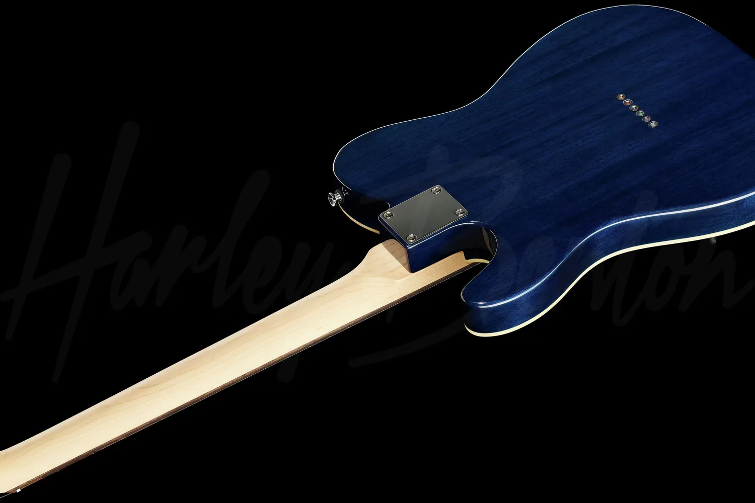 Harley Benton Classic TE-90QM E-Gitarre Trans Blue F-Hole
