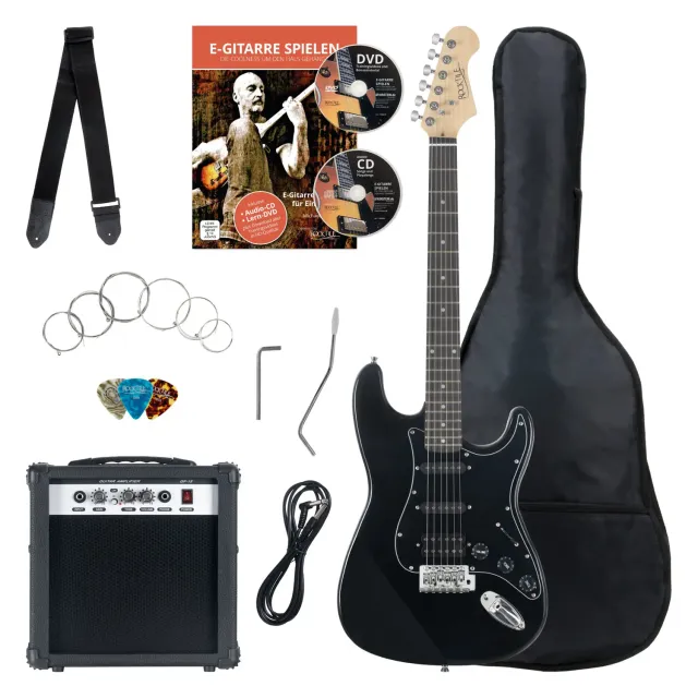 Rocktile Banger's Power Pack E-Gitarre Schwarz Komplettset Anfänger