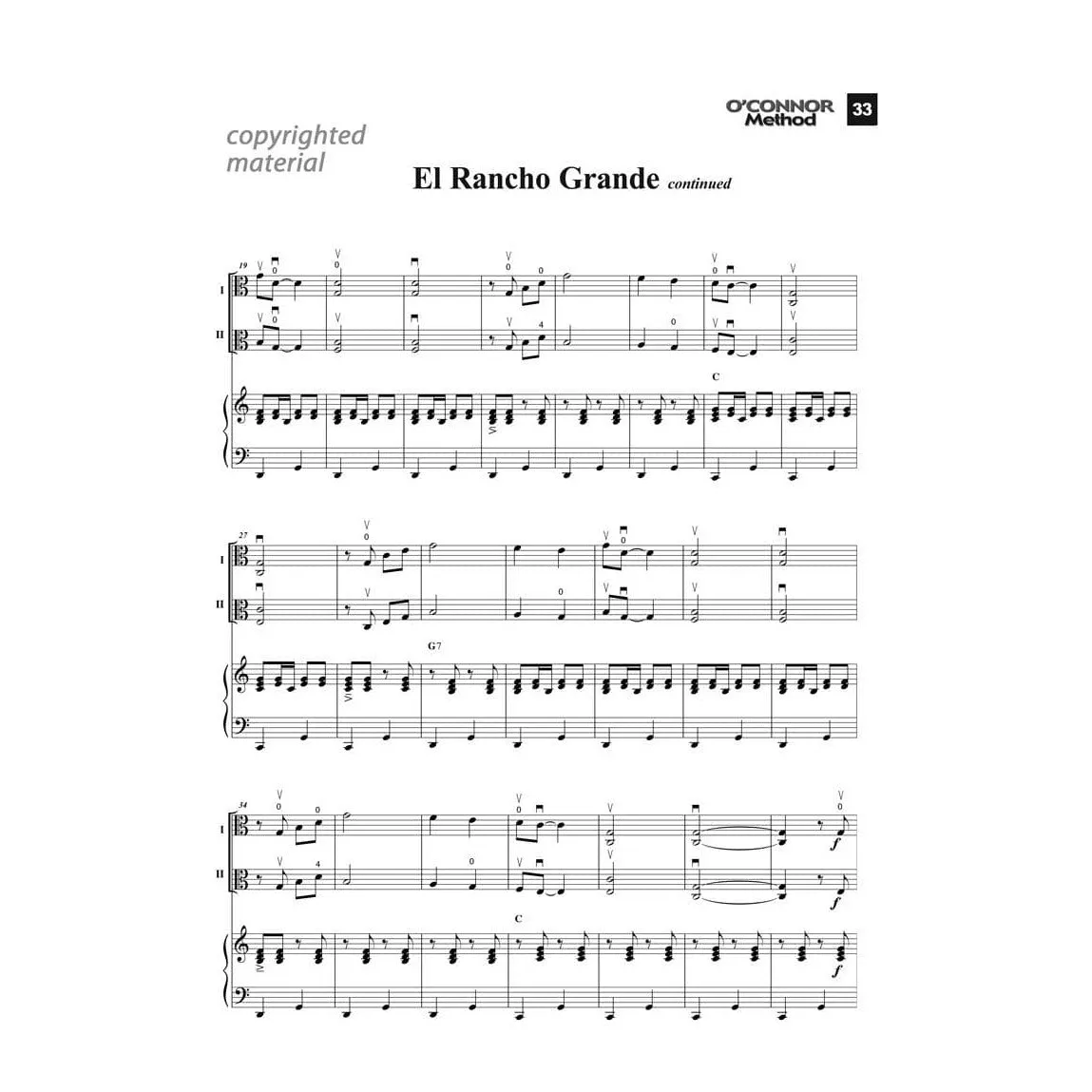 O’Connor Method Book II Viola Noten Klavierbegleitung