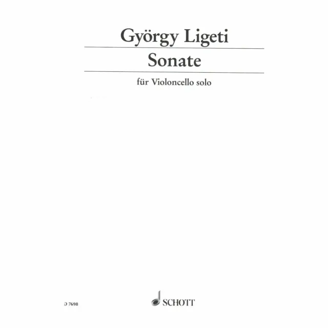 Ligeti Sonate Noten Cello Solo Schott