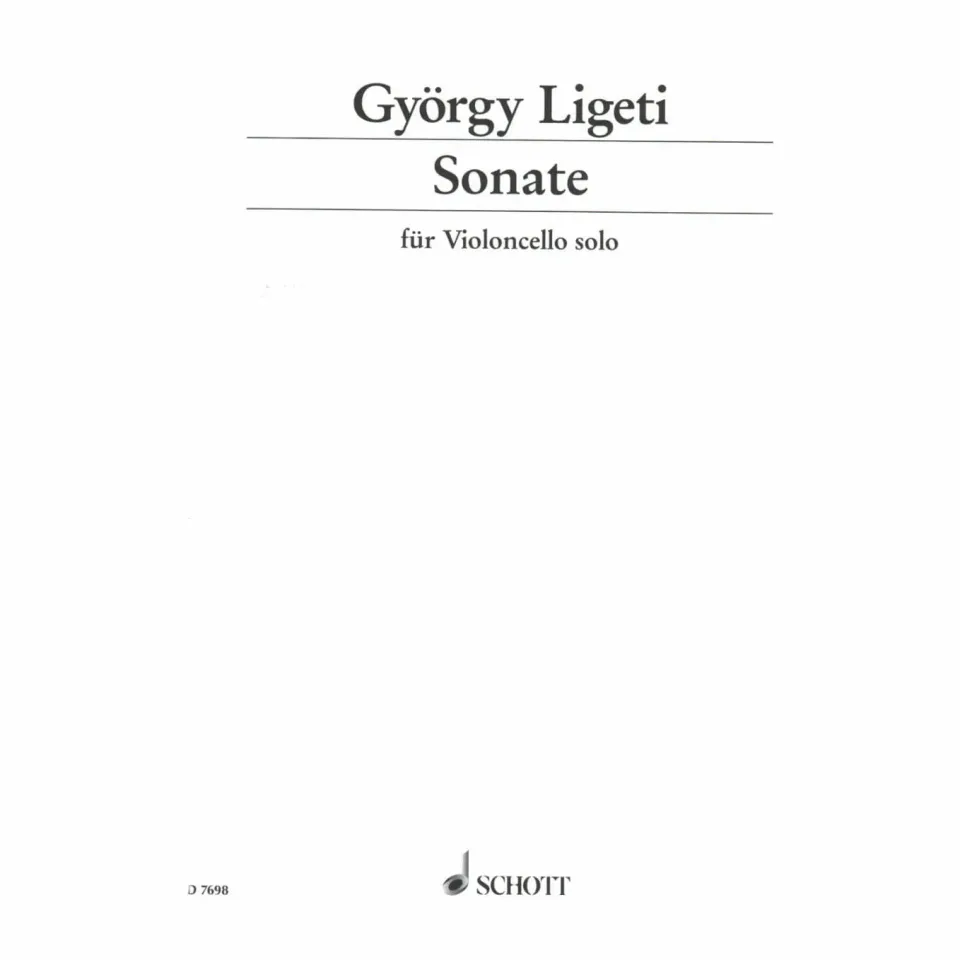 Ligeti Sonate Noten Cello Solo Schott