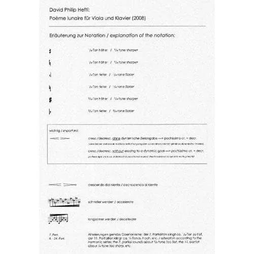Hefti Poeme Lunaire Bratschennoten Viola Klavier Kunzelmann