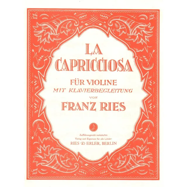 Shar Ries La Capricciosa Geigennoten Soloausgabe