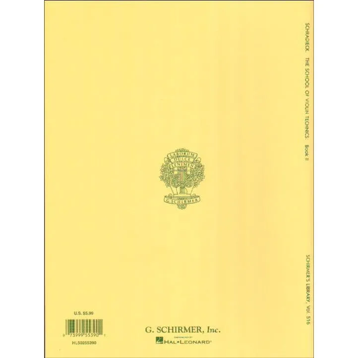Schirmer Schradieck School Book 2 Violin-Noten Technik