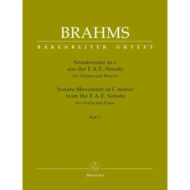 Bärenreiter Brahms FAE-Sonate c-moll WoO 2 Noten Violine Urtext