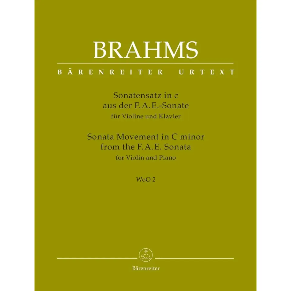 Bärenreiter Brahms FAE-Sonate c-moll WoO 2 Noten Violine Urtext