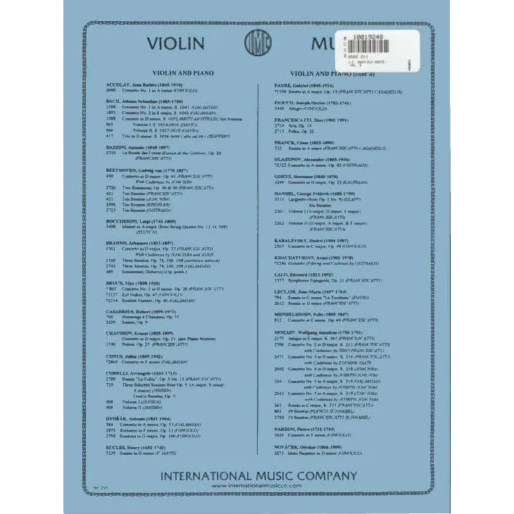 International Bach Six Duets 2 Violinduo-Noten